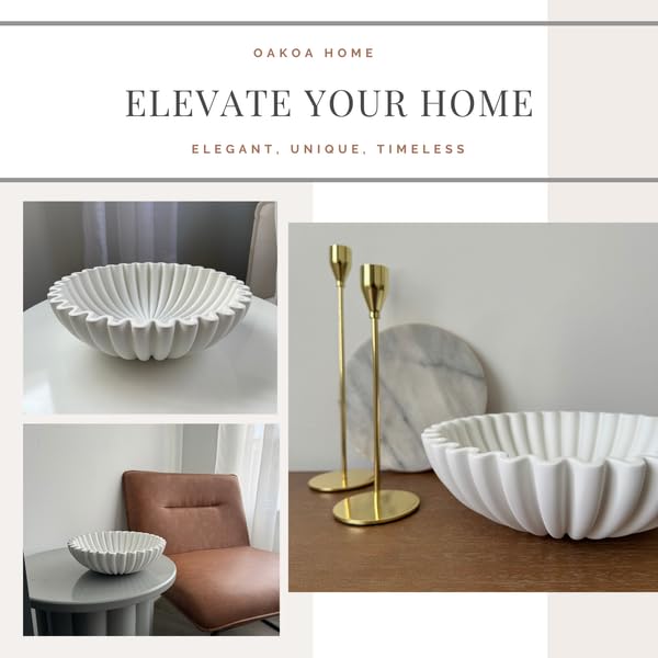 OAKOA Concrete Ruffled Bowl