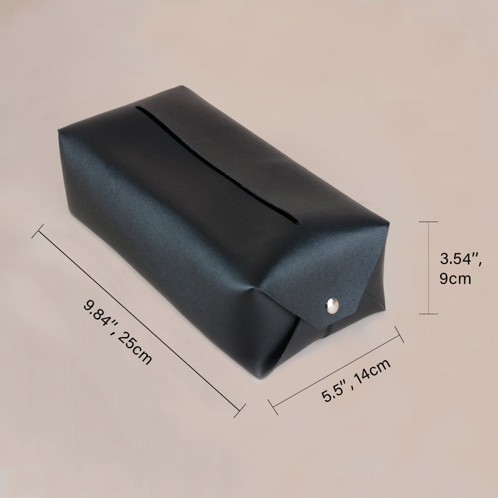 Faux Leather Tissue Box