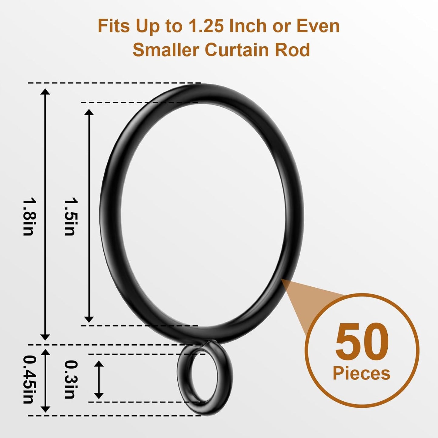 Metal Curtain Rings Pack