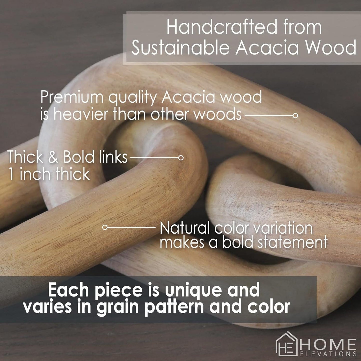 Wooden Chain Link Decor