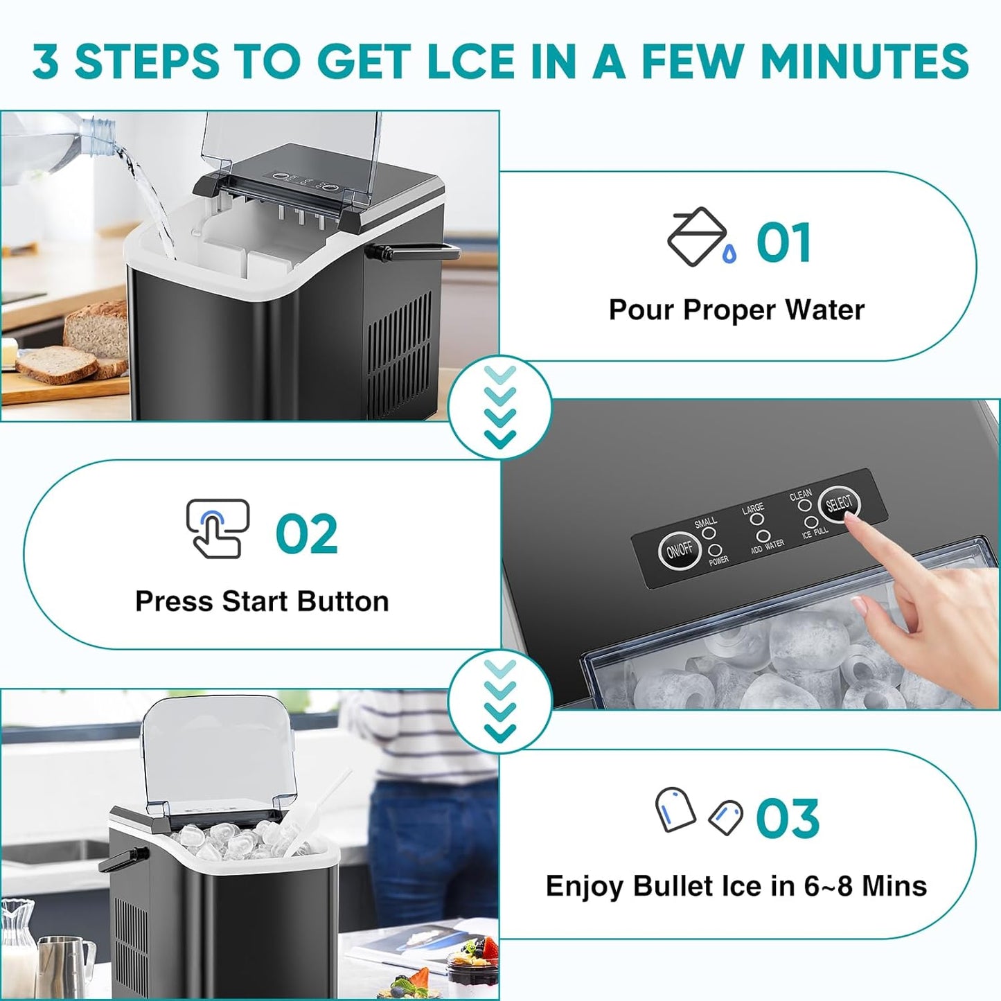 Portable Countertop Ice Maker