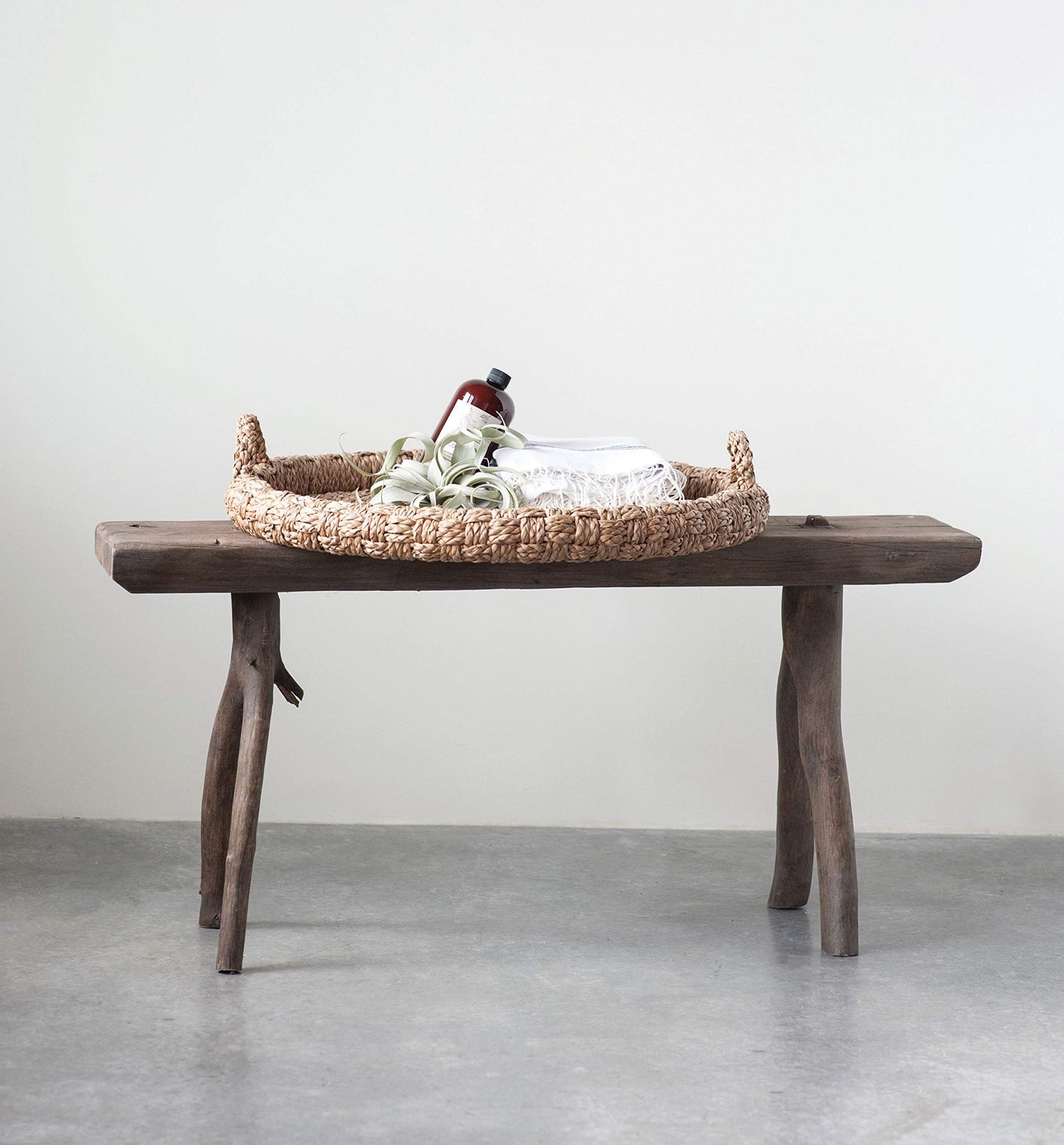 Creative Co-Op Round Braided Tray