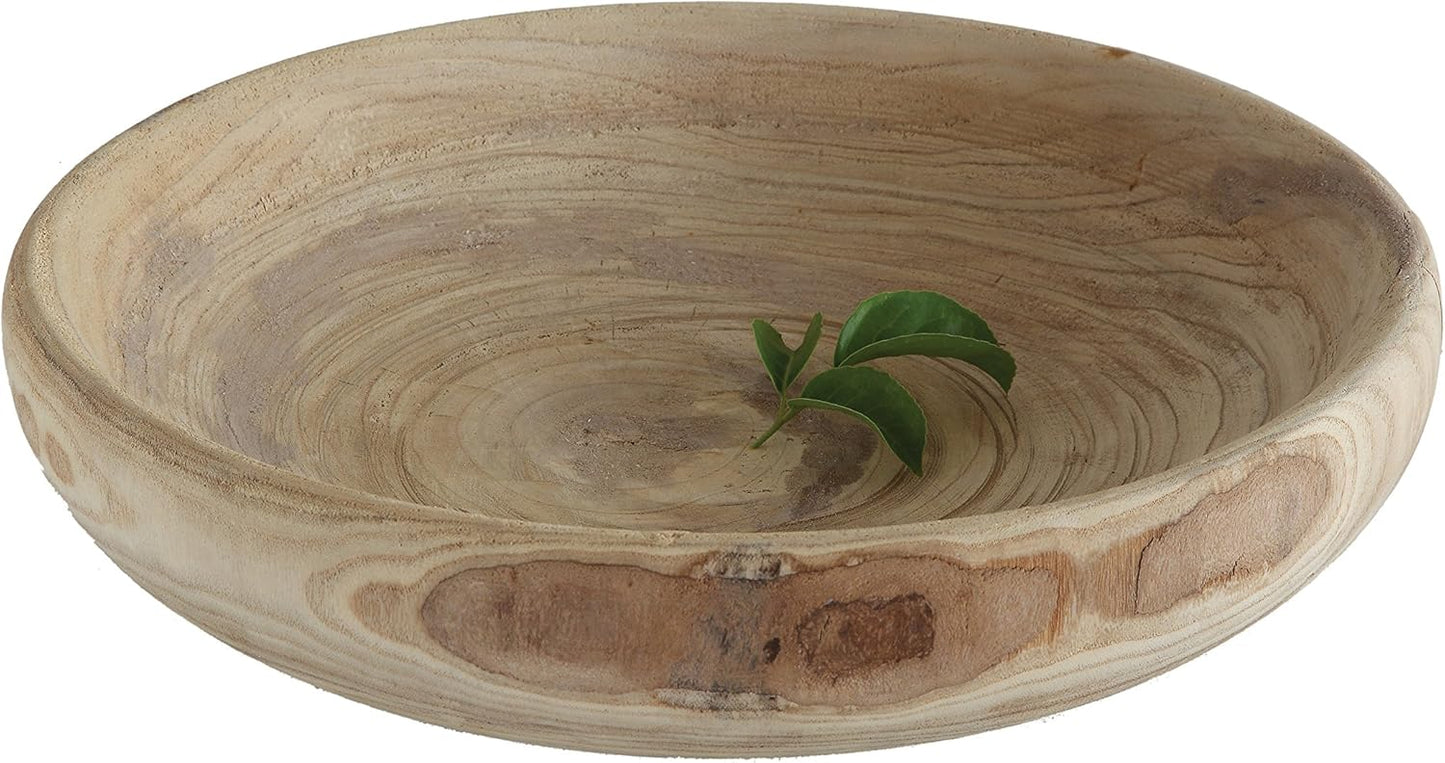 Creative Co-Op Paulownia Wood Bowl