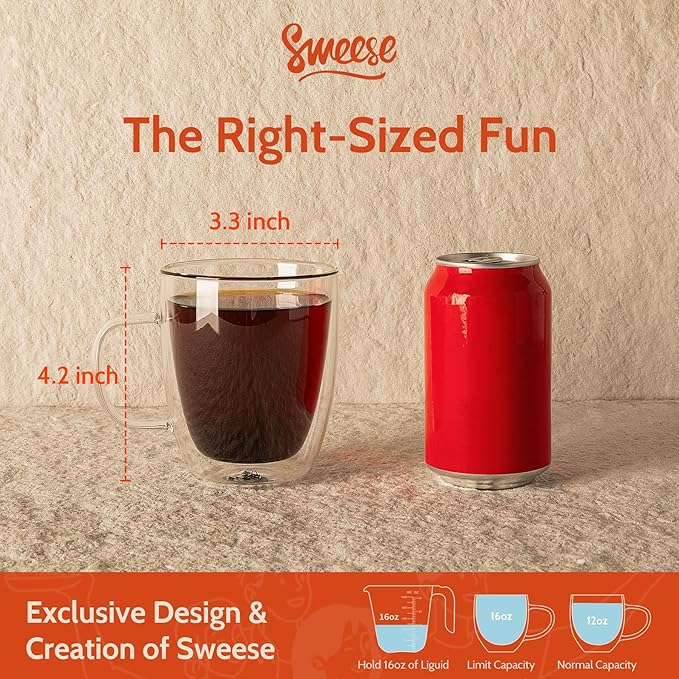 Glass Coffee Mug Set