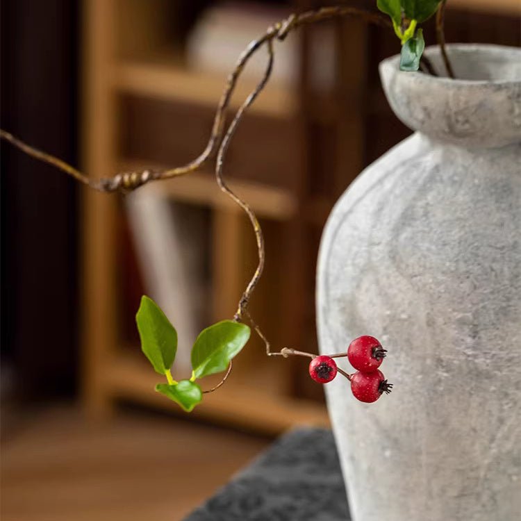 Berry leaf branch shown full length
