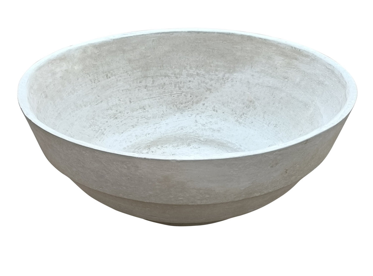 Natural White Paper Mache Bowls — Set of 2 by BIDKhome