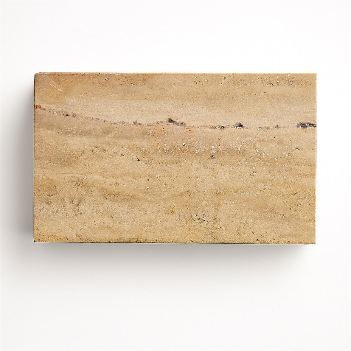 Cream Travertine Lidded Box by BIDKhome