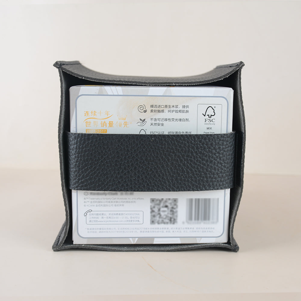 Faux Leather Tissue Box
