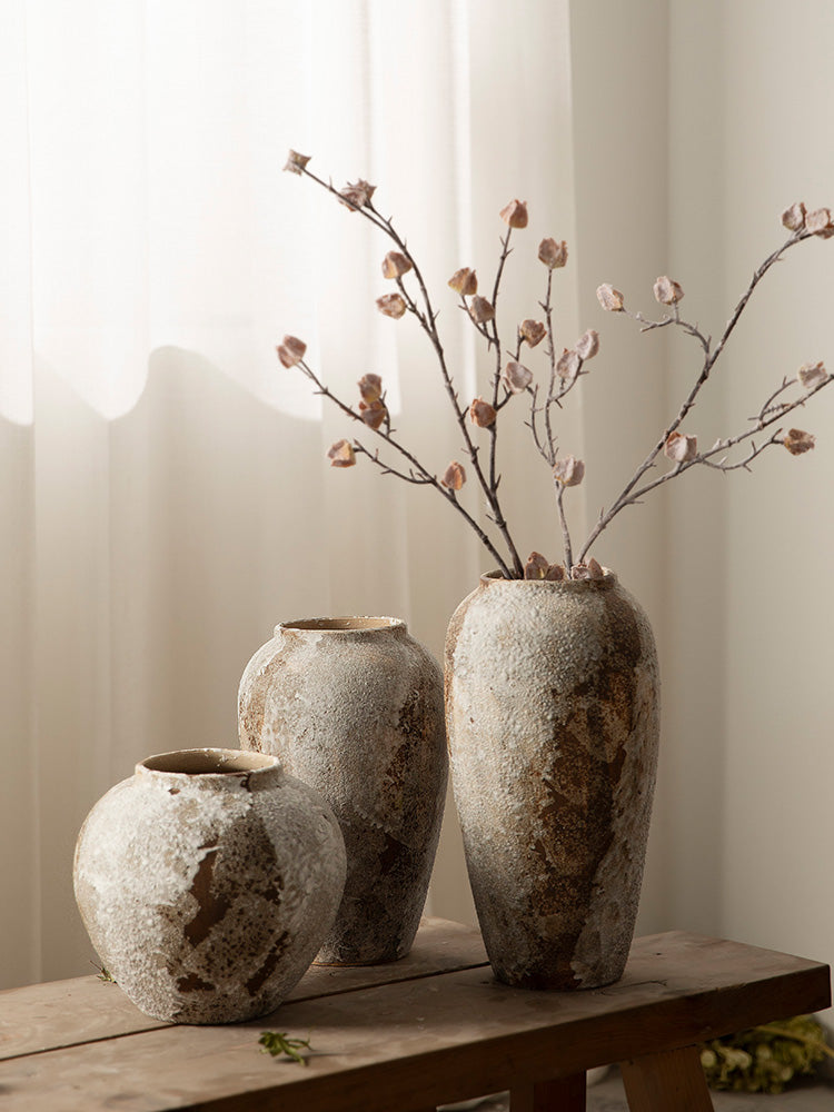Rustic ceramic vases with dried botanicals — Trendy Haven featured collection