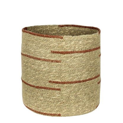 Striped Seagrass Baskets — Set of 2 — HomArt