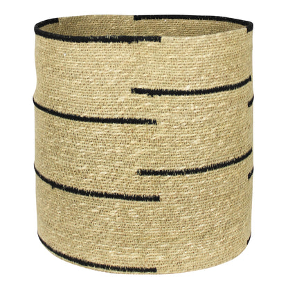 Striped Seagrass Baskets — Set of 2 — HomArt