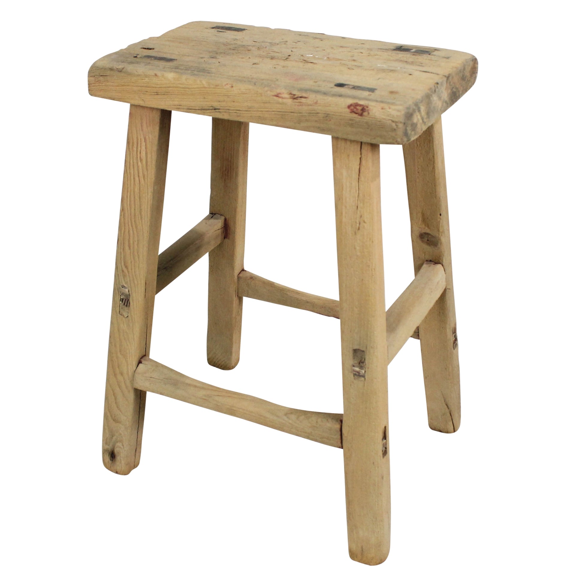 Hokkaido Antique Elm Stool — HomArt