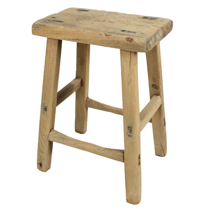 Hokkaido Antique Elm Stool — HomArt