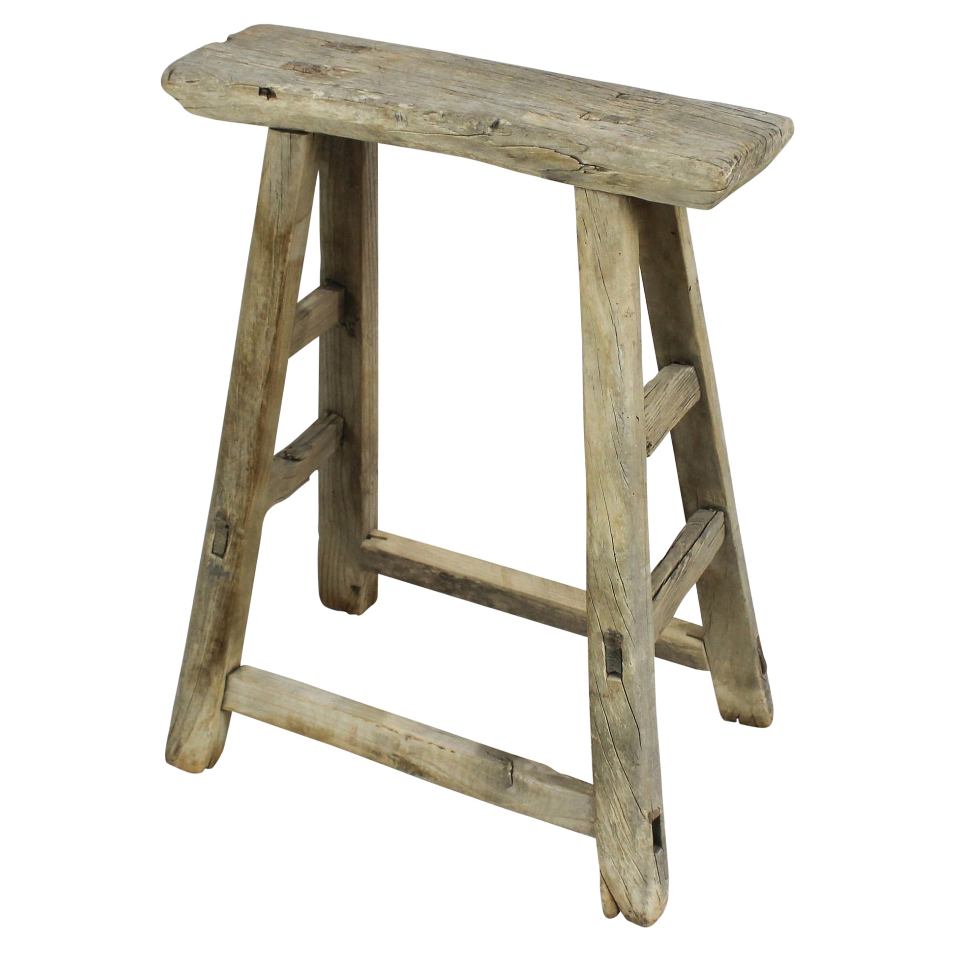 Hokkaido Antique Elm Stool — HomArt