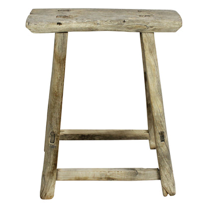 Hokkaido Antique Elm Stool — HomArt