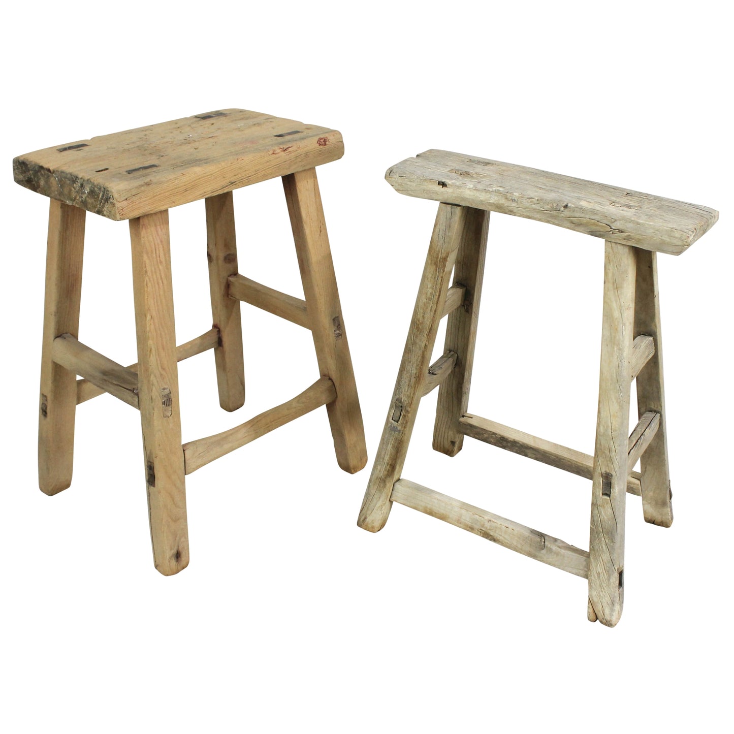 Hokkaido Antique Elm Stool — HomArt