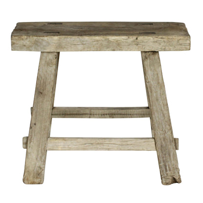 Hokkaido Antique Elm Stool — HomArt
