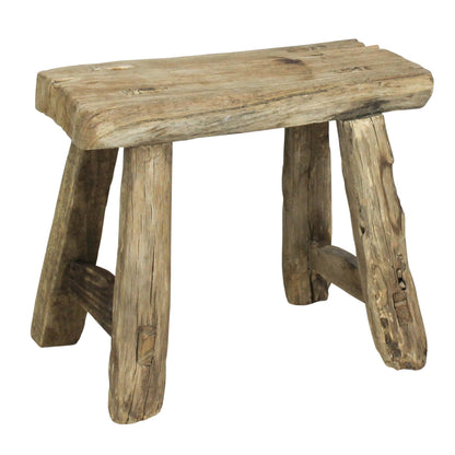 Hokkaido Antique Elm Stool — HomArt
