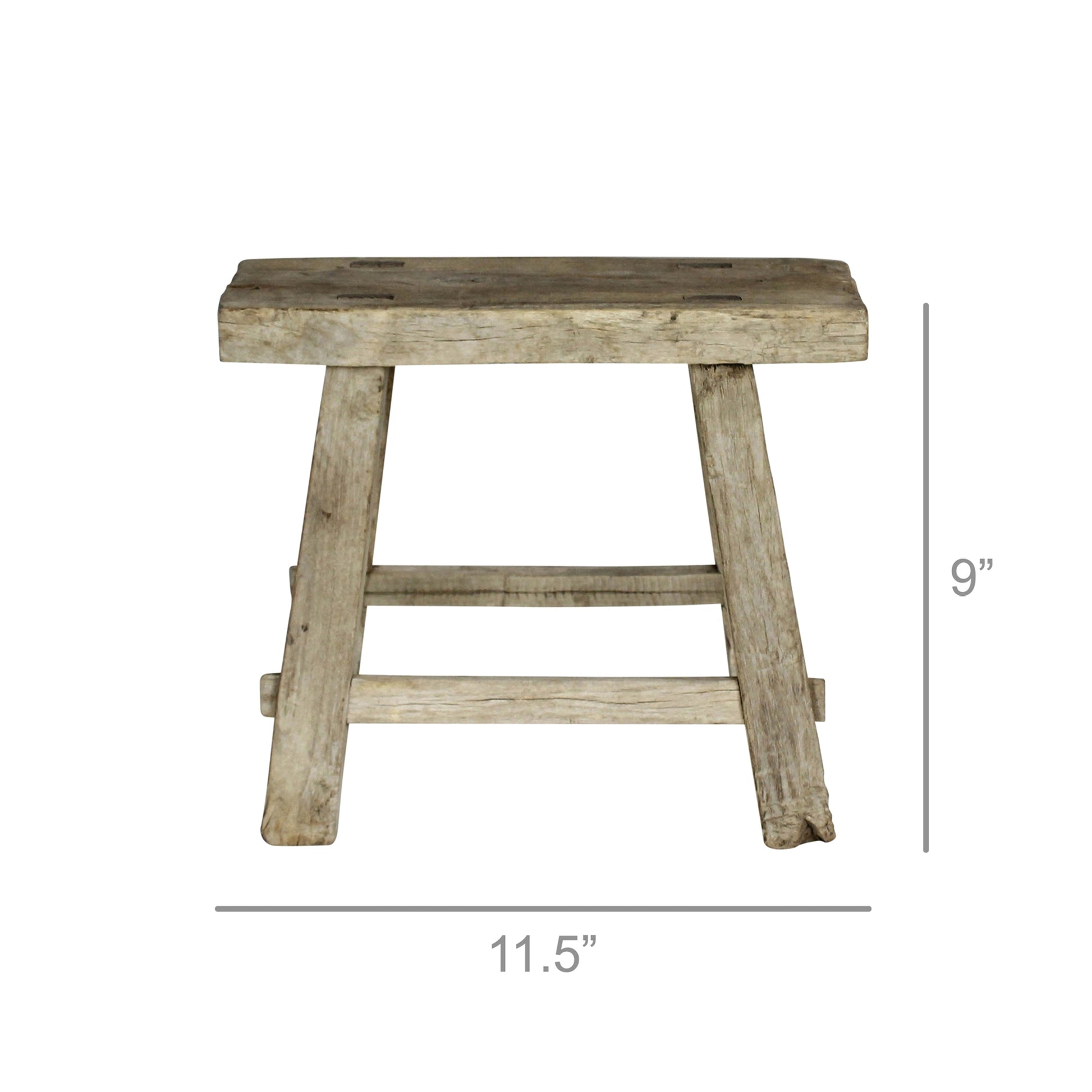 Hokkaido Antique Elm Stool — HomArt