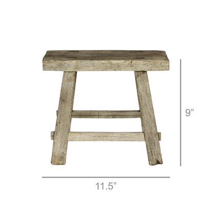 Hokkaido Antique Elm Stool — HomArt
