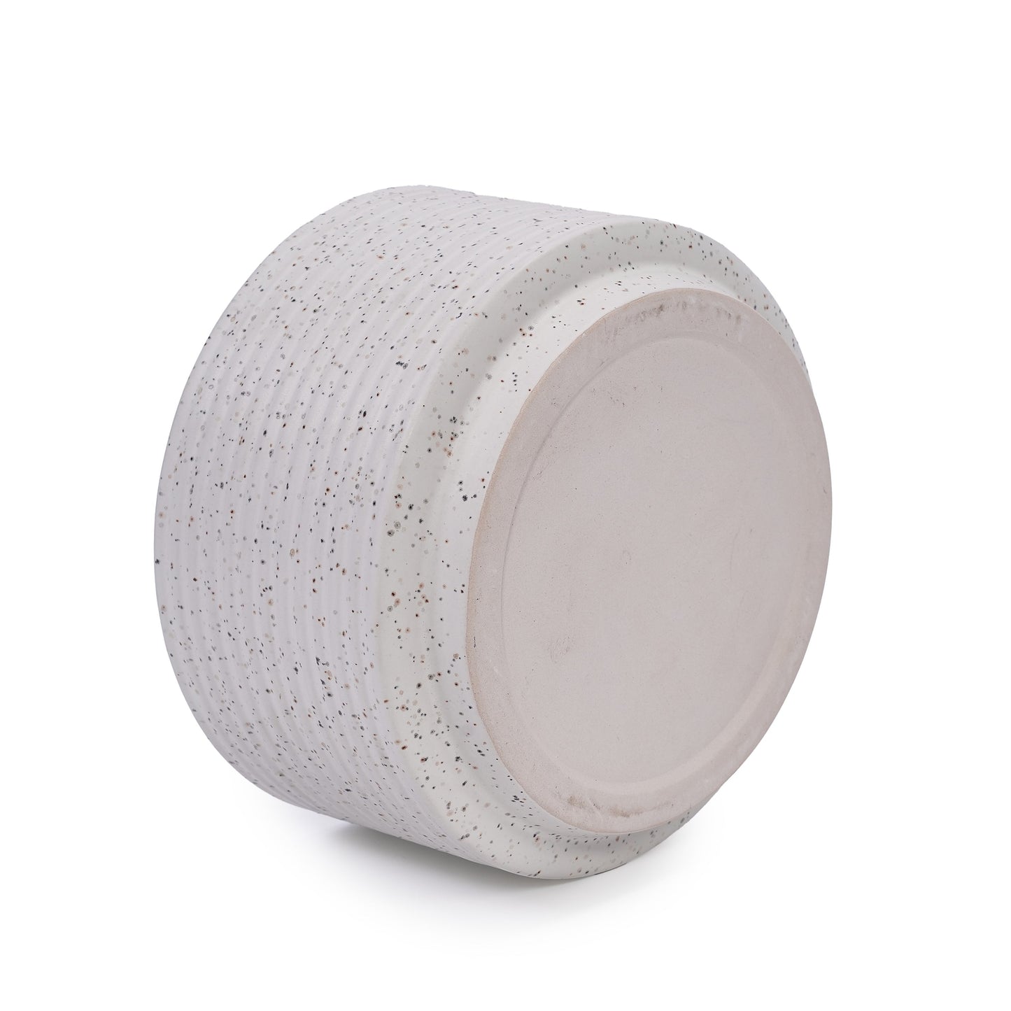 2 Pieces Ceramic Flowerpot, Modern Planter for Patio, Garden or Windowsills - Milk White