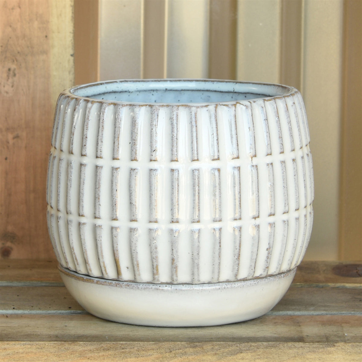 Ramos Linear Cachepot with Saucer — HomArt