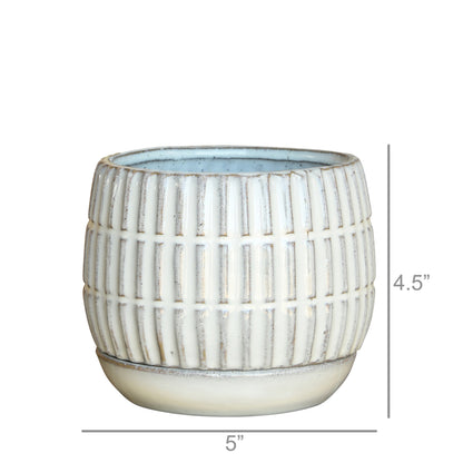 Ramos Linear Cachepot with Saucer — HomArt