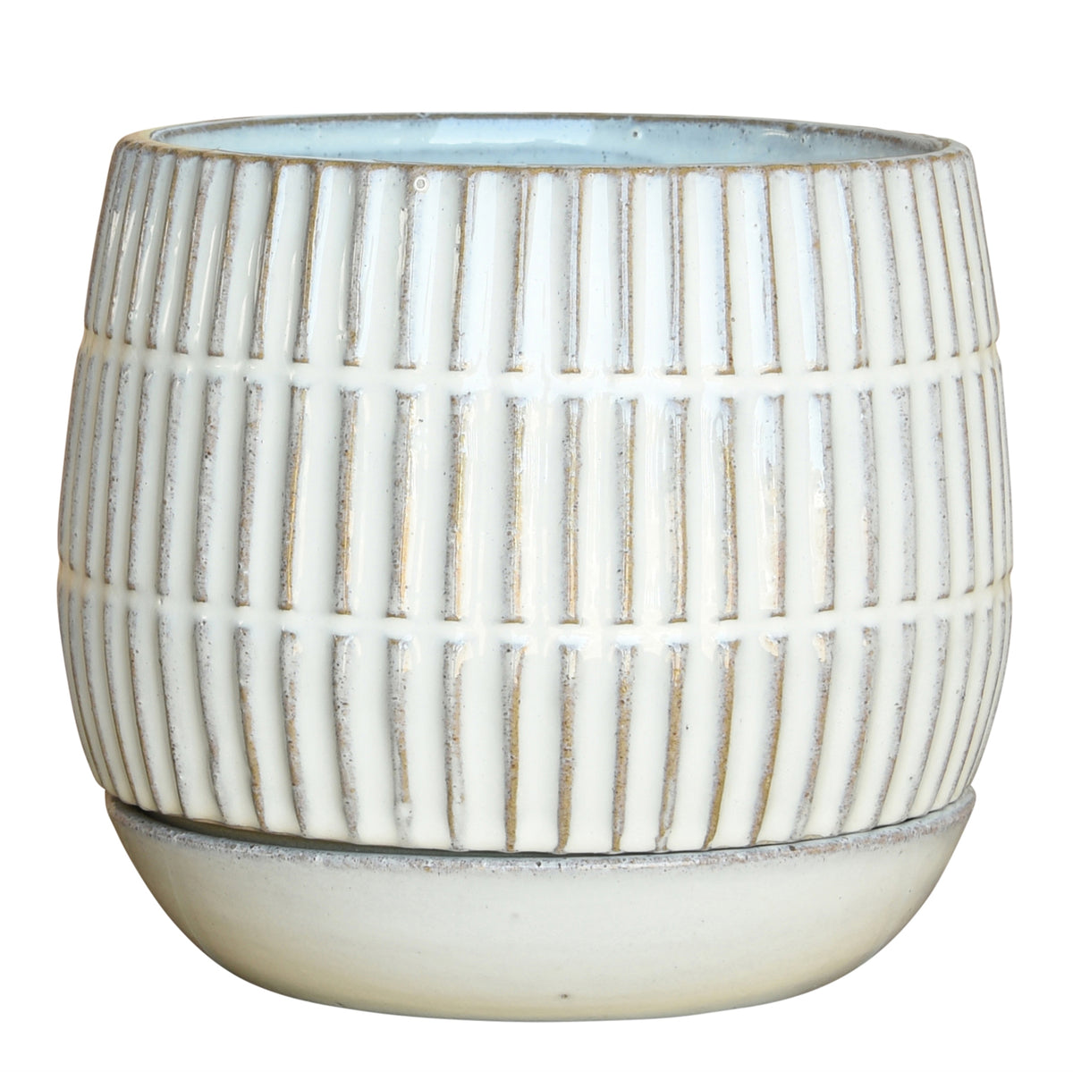 Ramos Linear Cachepot with Saucer — HomArt