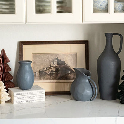 18" Aluminum Vase Pitcher in Warm Grey