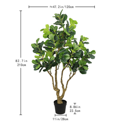 7FT Tall Artificial Banyan Tree Silk Plant – Large Faux Greenery