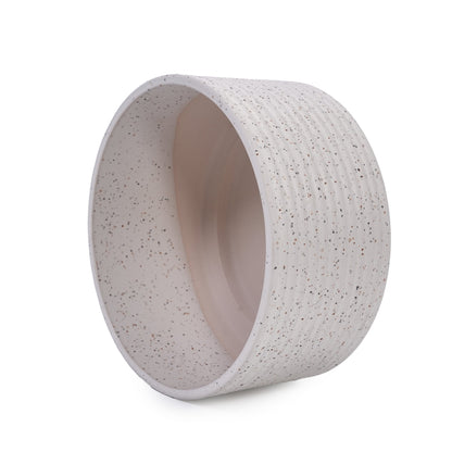 2 Pieces Ceramic Flowerpot, Modern Planter for Patio, Garden or Windowsills - Milk White