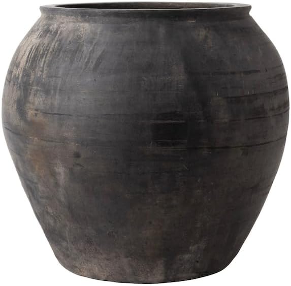 Black Clay Planter