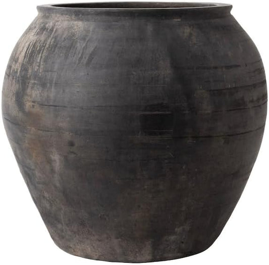 Black Clay Planter