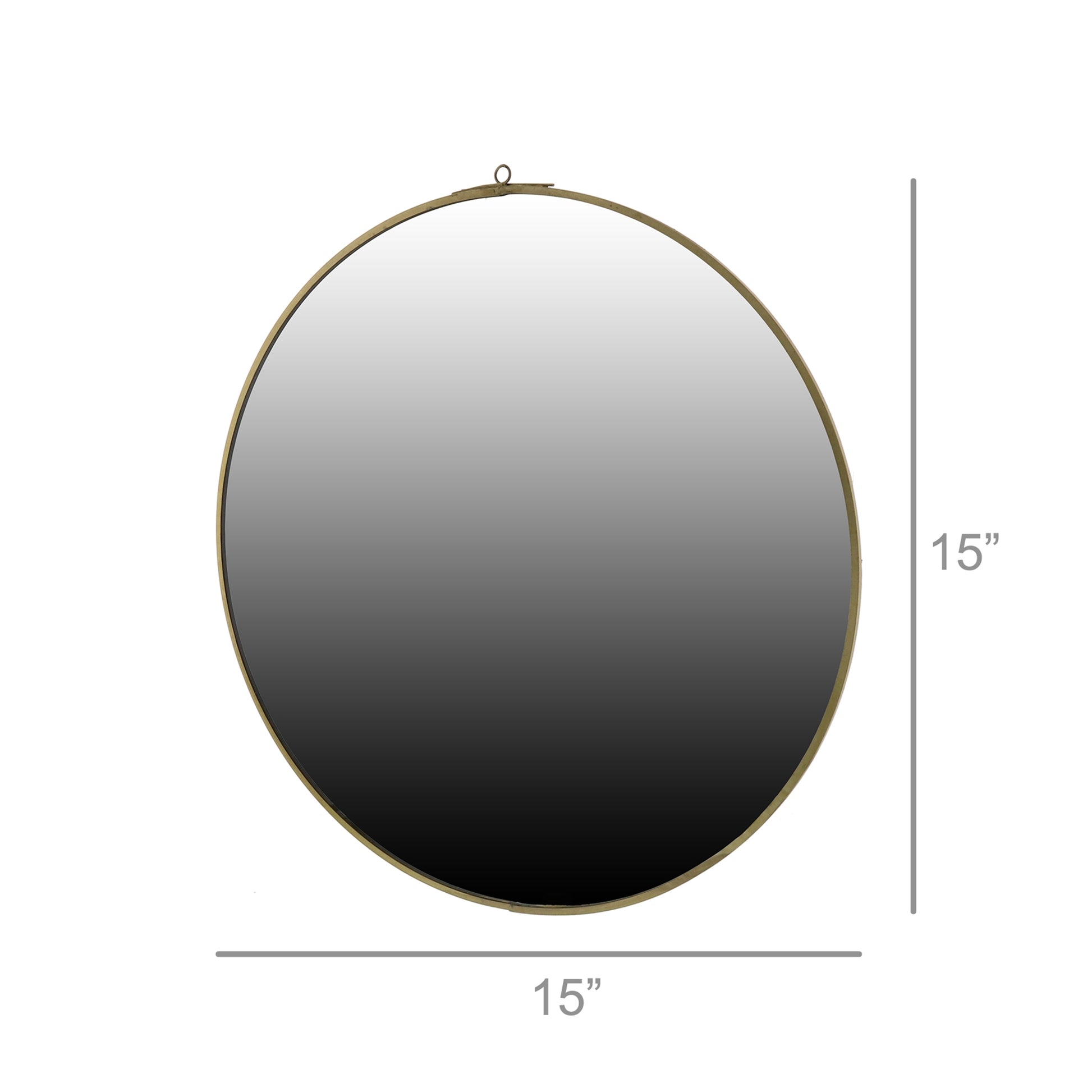 Monroe Round Mirror — 15" — HomArt