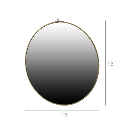 Monroe Round Mirror — 15" — HomArt