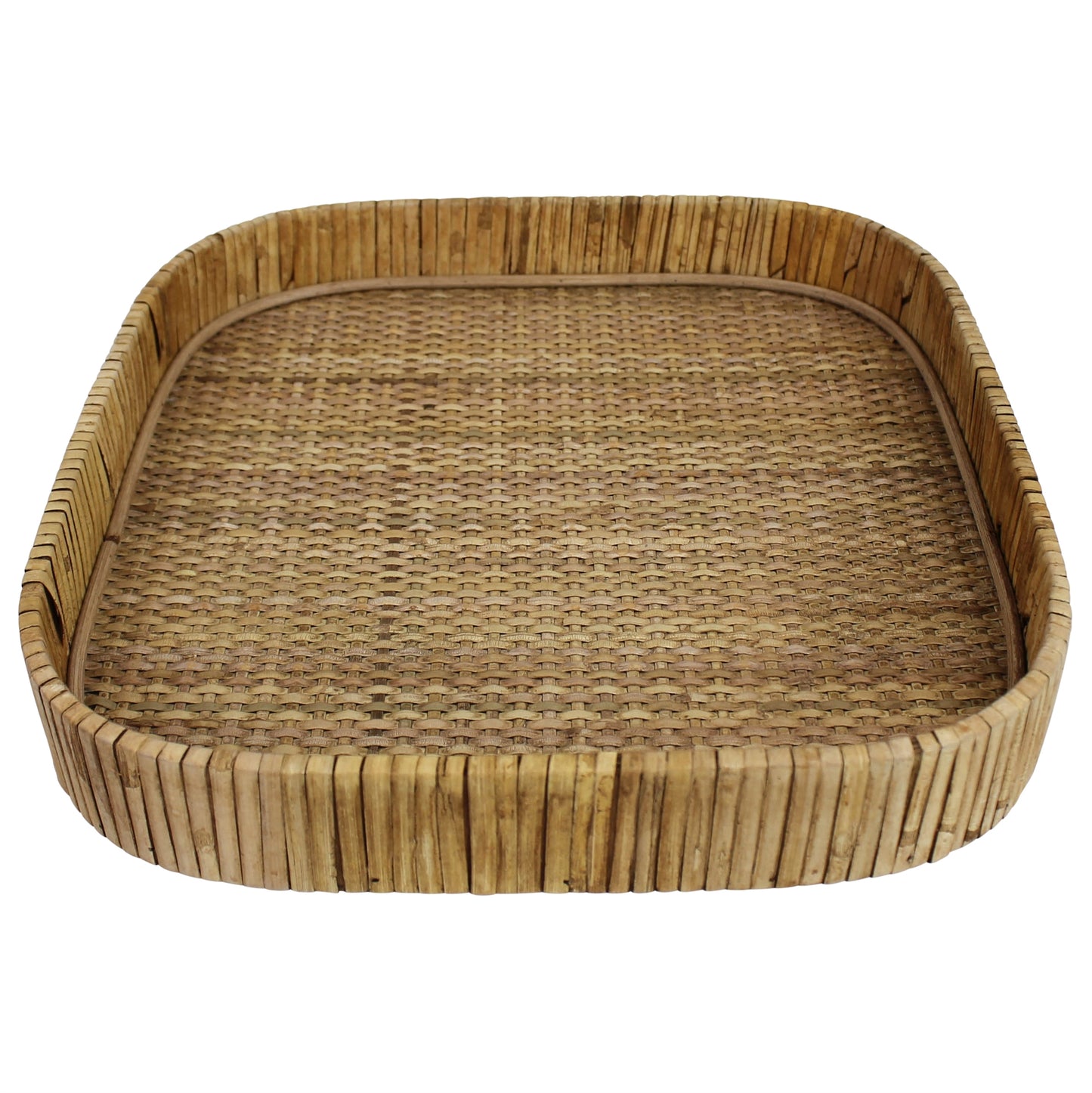 Cayman Rattan Square Tray — HomArt