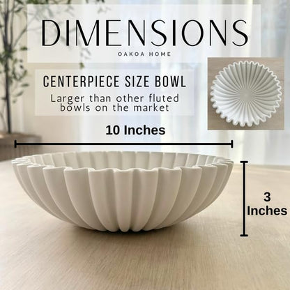 OAKOA Concrete Ruffled Bowl