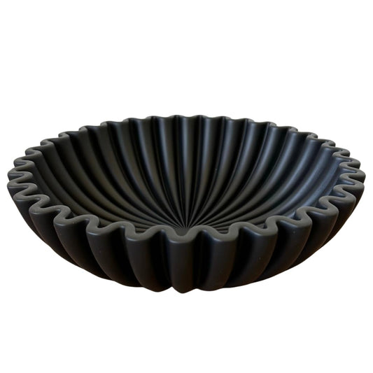 OAKOA Concrete Ruffled Bowl