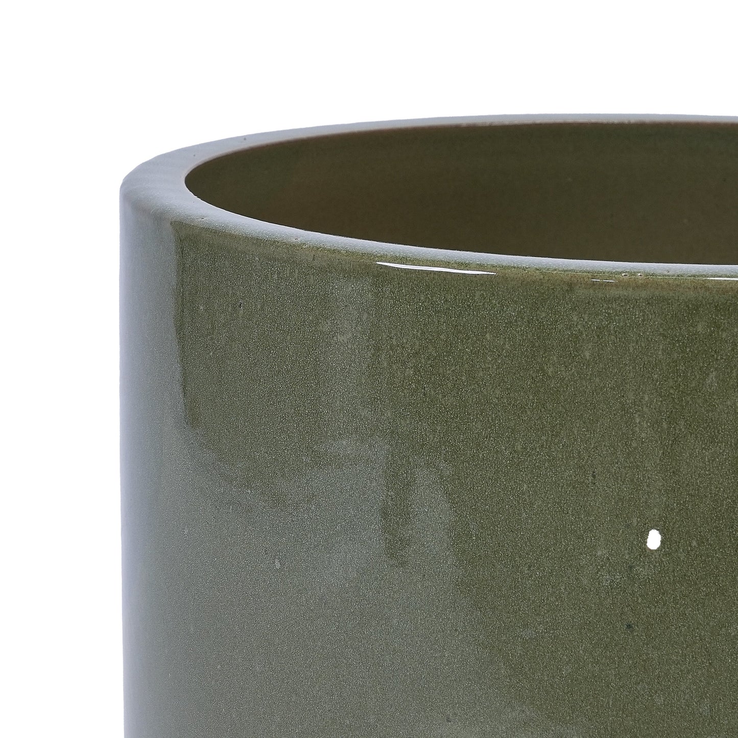 3 Pieces Ceramic Flowerpot Set - Antique Light Green