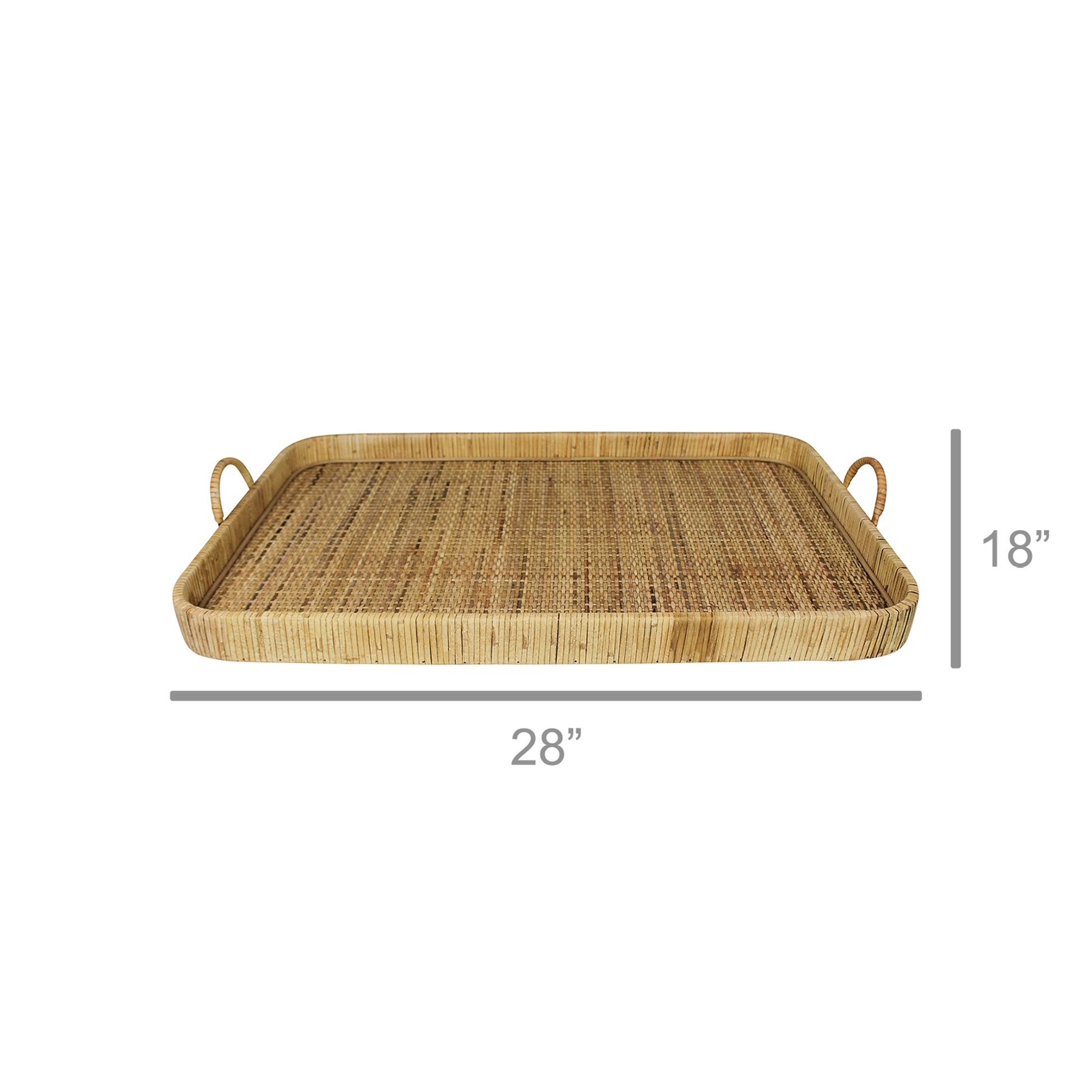 Cayman Grand Rattan Tray — HomArt