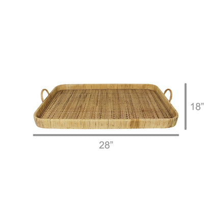 Cayman Grand Rattan Tray — HomArt