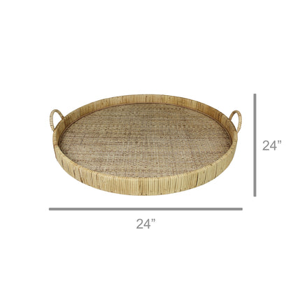 Cayman Grand Rattan Tray — HomArt