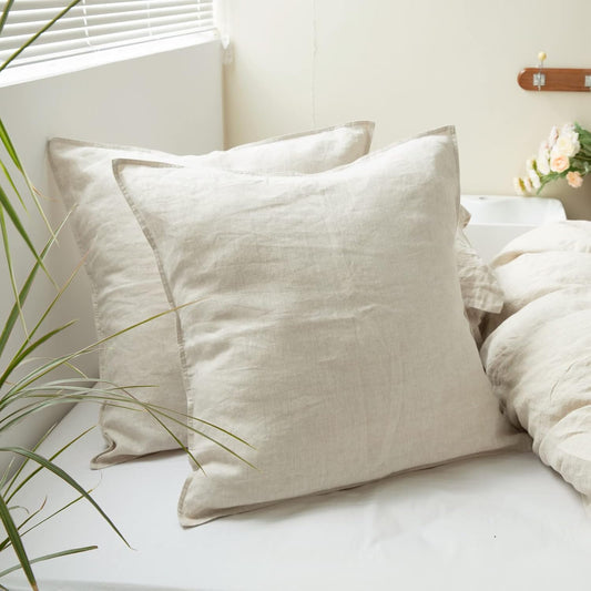 Linen Throw Pillow Cover Set