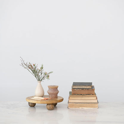 Creative Co-Op Hand-Carved Pedestal