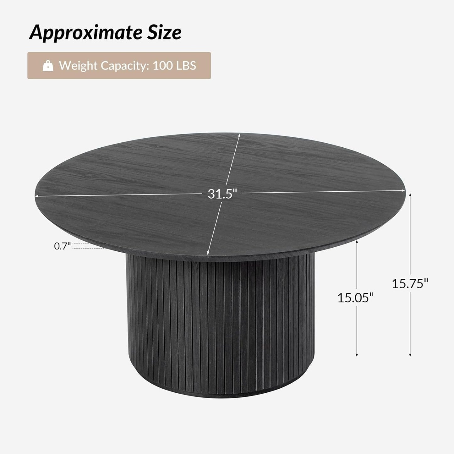 Round Wood Coffee Table