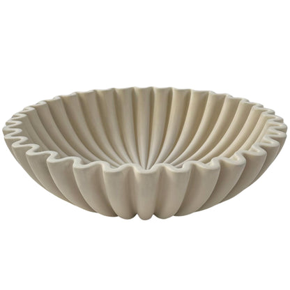 OAKOA Concrete Ruffled Bowl