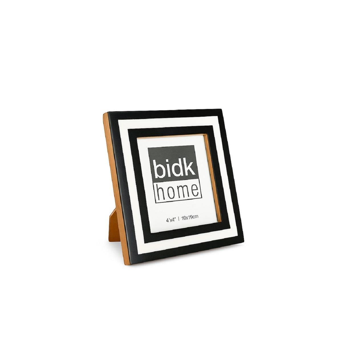 Line Frame, Black & White by BIDKhome — 4 × 4, angle