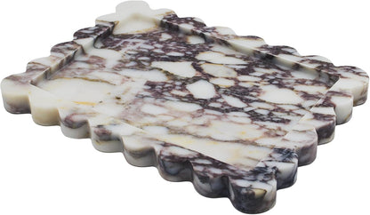 Scalloped Marble Tray