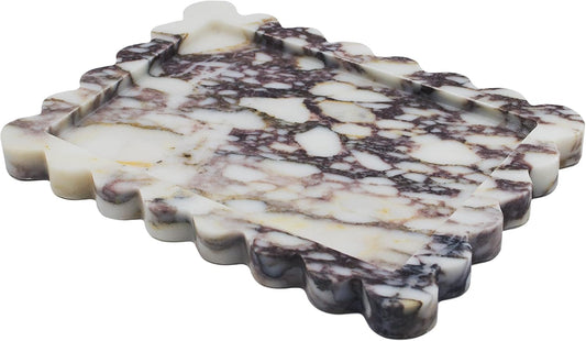 Scalloped Marble Tray