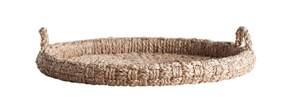 Creative Co-Op Round Braided Tray